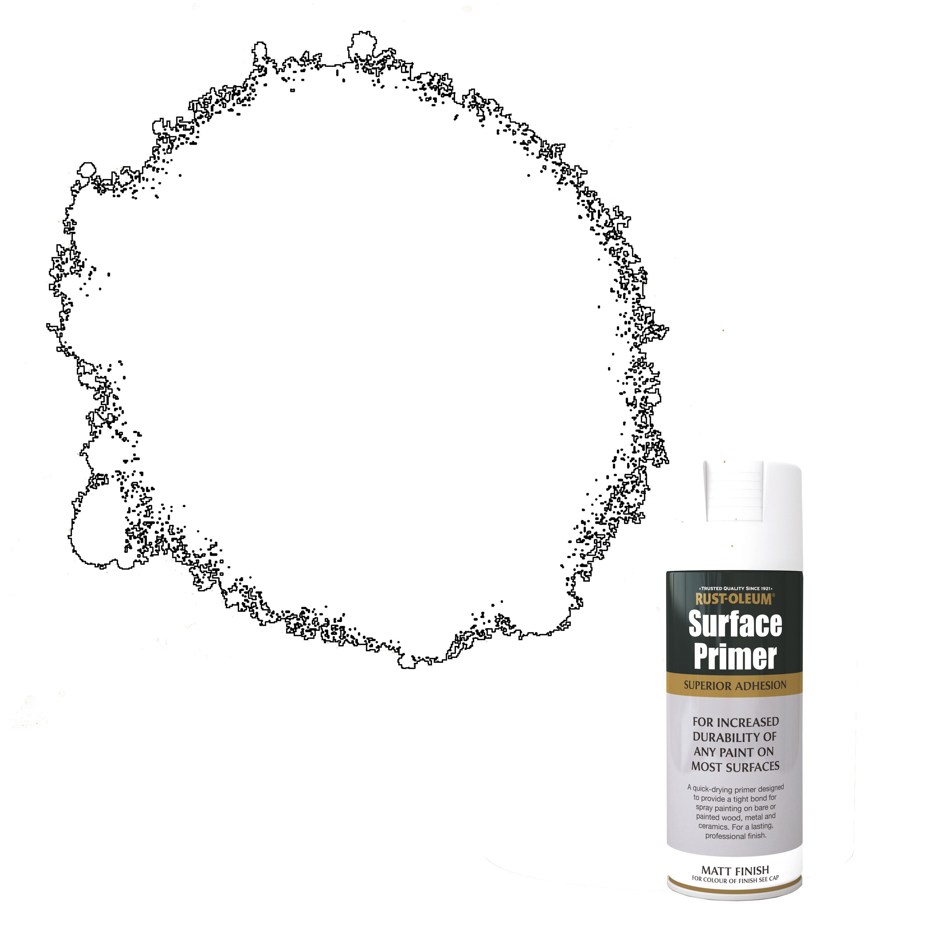 Rust Oleum Surface Primer White Matt Multi Surface Primer Spray Paint