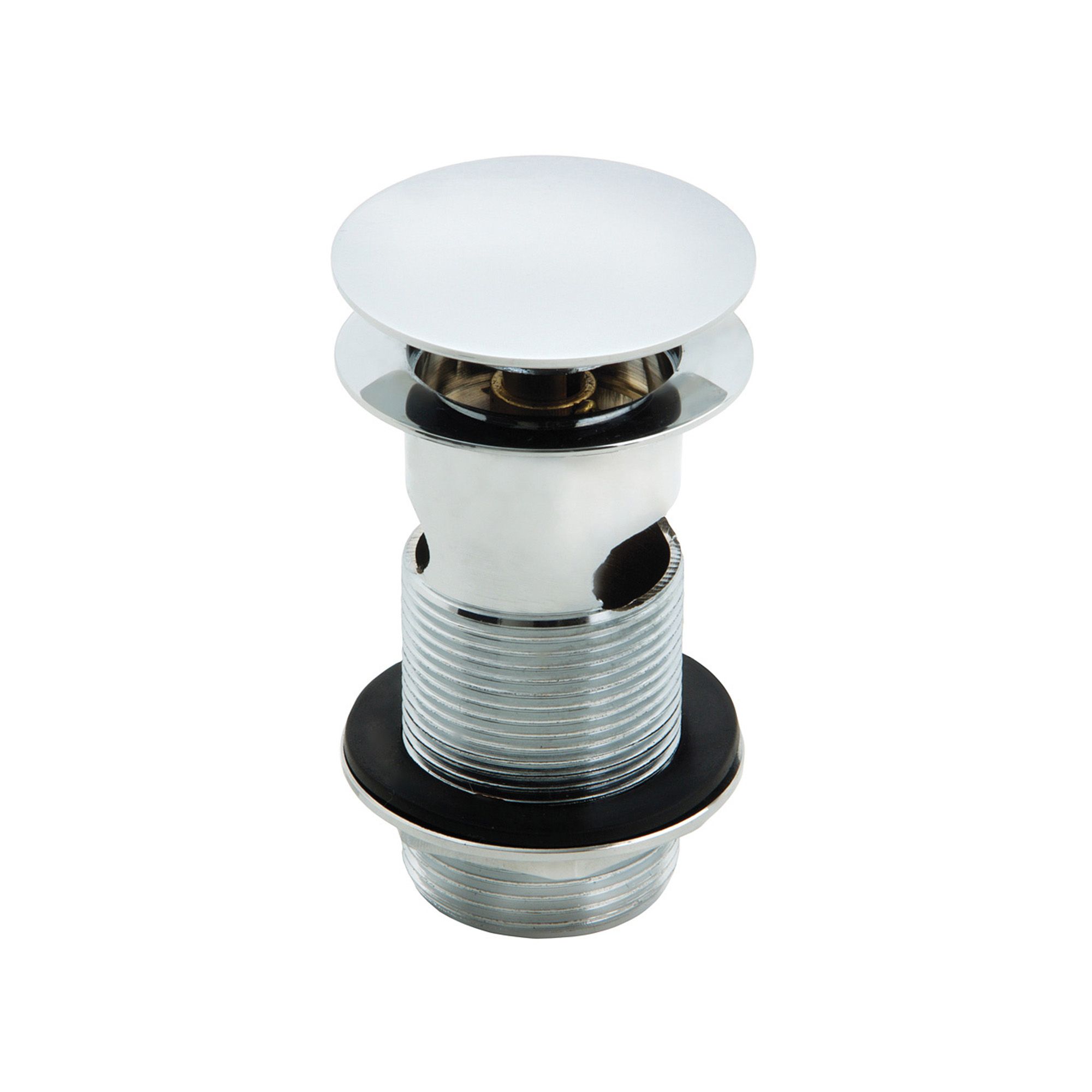 * Chrome effect Brass 110.5mm Slotted Waste (Dia)66mm
