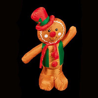 (H)1.2m LED Christmas Gingerbread man Inflatable