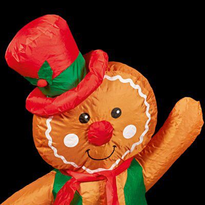 (H)1.2m LED Christmas Gingerbread man Inflatable