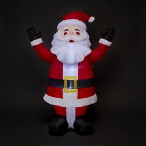 (H)1.52m LED Christmas Santa with hands up Inflatable