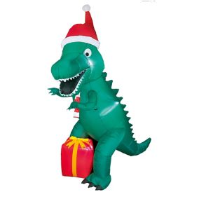 (H)2.14m LED Christmas T-Rex Inflatable
