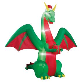 (H)2.43m LED Christmas Dragon Inflatable