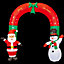 (H)2.4m LED Santa & Snowman Arch Inflatable