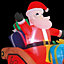 (H)3m LED Santa's sleigh Inflatable