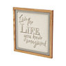 'Live the life you have imagined' Grey Framed print (H)24cm x (W)1.2cm