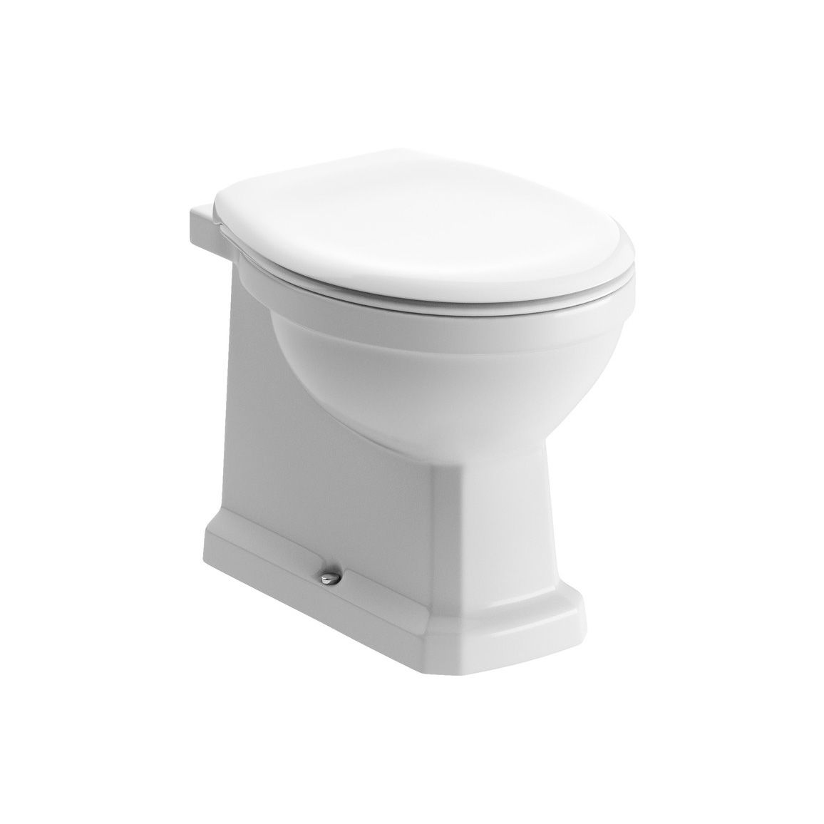 * Somerton White Boxed rim Back to wall Toilet pan with Soft close seat