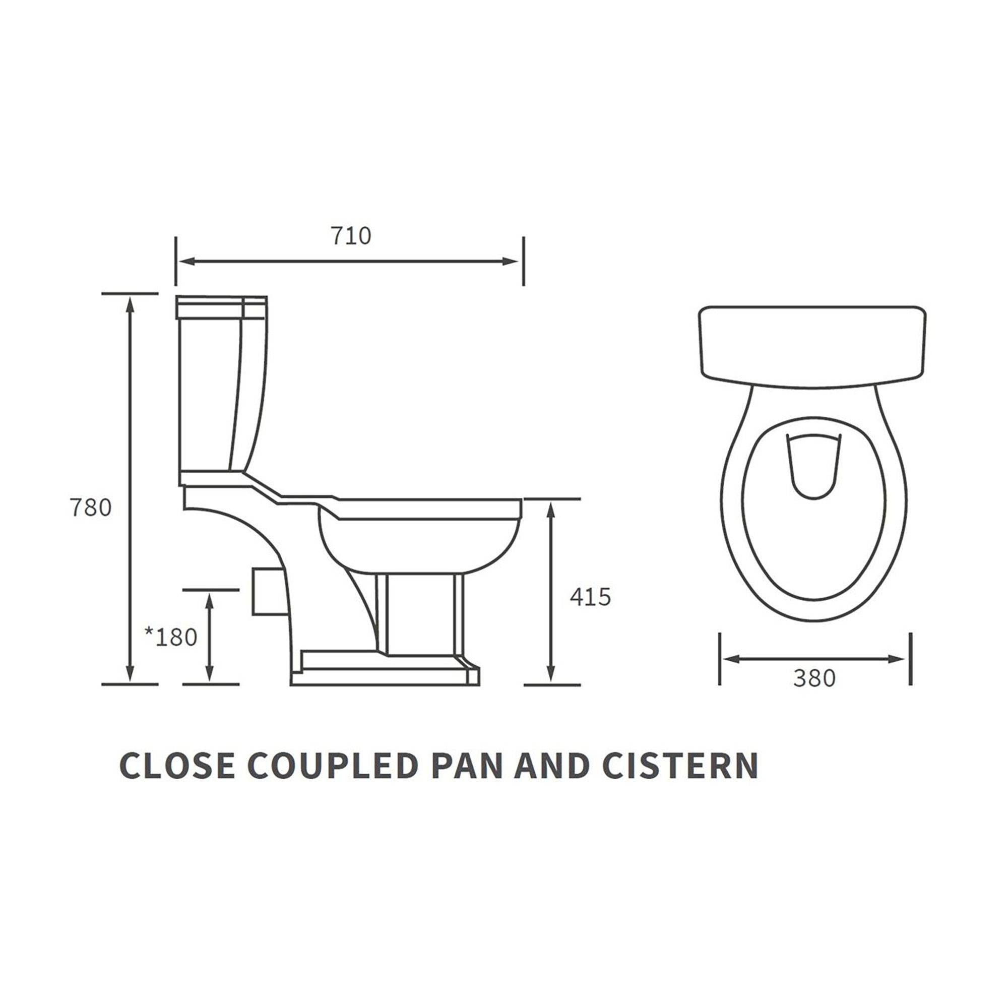 * Somerton White Boxed rim Open back Toilet set with Latte beige Soft ...