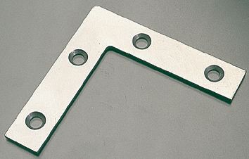 Zinc-Plated Steel Corner Plate (L)75.5mm (W)16.5mm, Pack Of 10