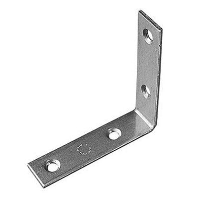Zinc-Plated Steel Angle Bracket (L)51.5mm, Pack Of 10