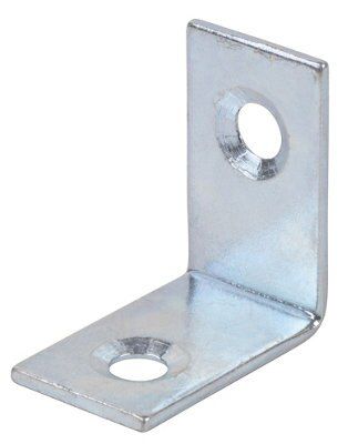 Zinc-Plated Steel Angle Bracket (L)25mm, Pack Of 10