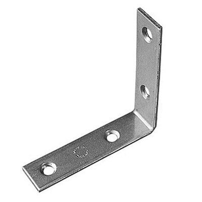 Zinc-Plated Steel Angle Bracket (L)76.5mm, Pack Of 10