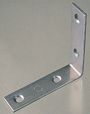 Zinc-Plated Steel Angle Bracket (L)64mm, Pack Of 10