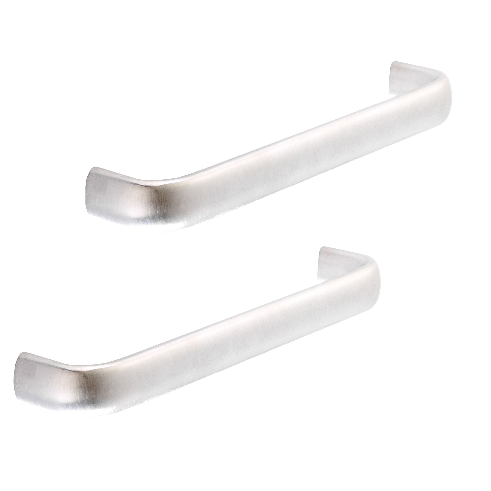 It Kitchens Brushed Stainless Steel Effect D-Shaped Cabinet Handle, Pack Of 2