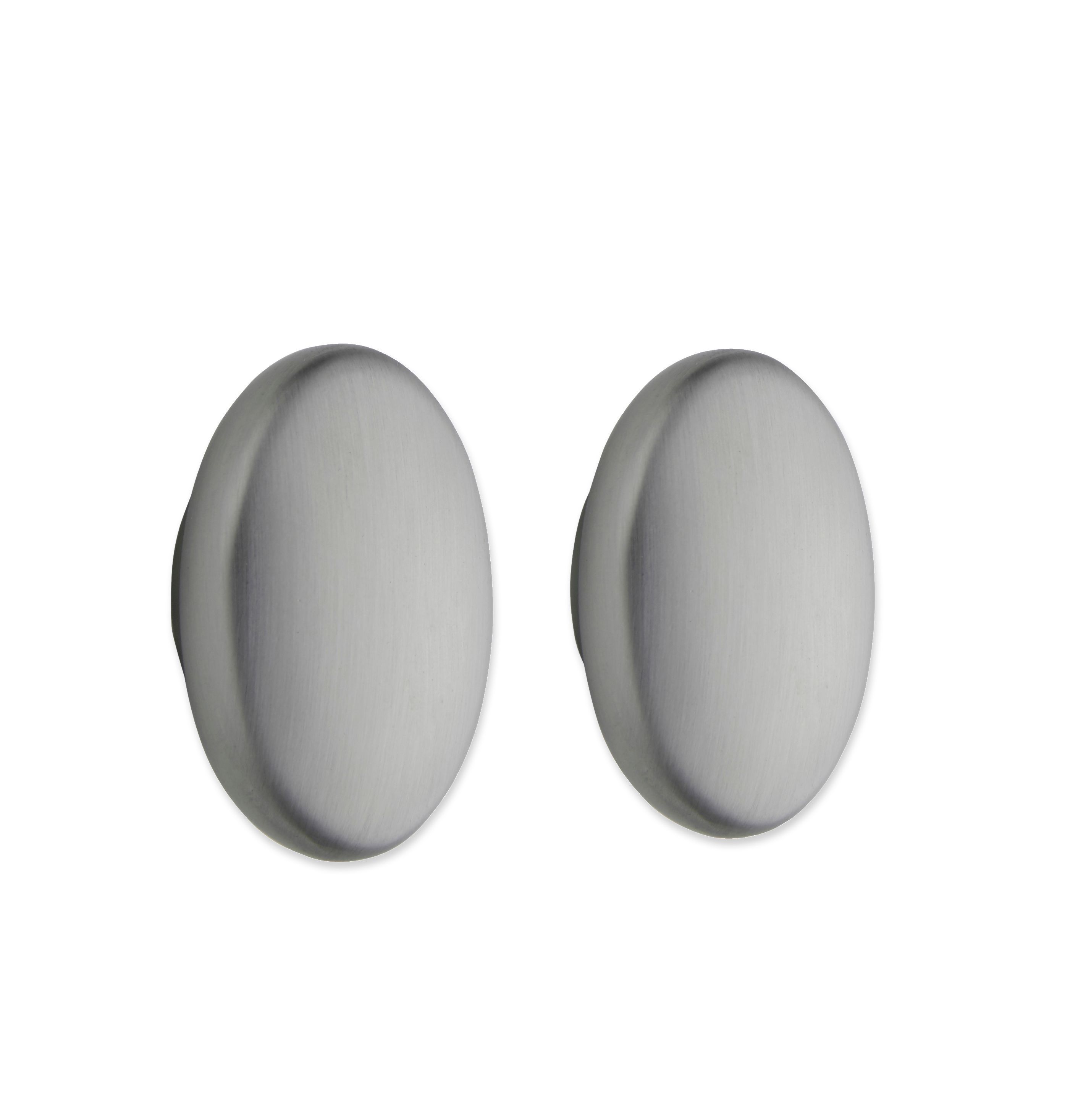 Cooke & Lewis Stainless Steel Effect Oval Oval Cabinet Knob, Pack Of 2