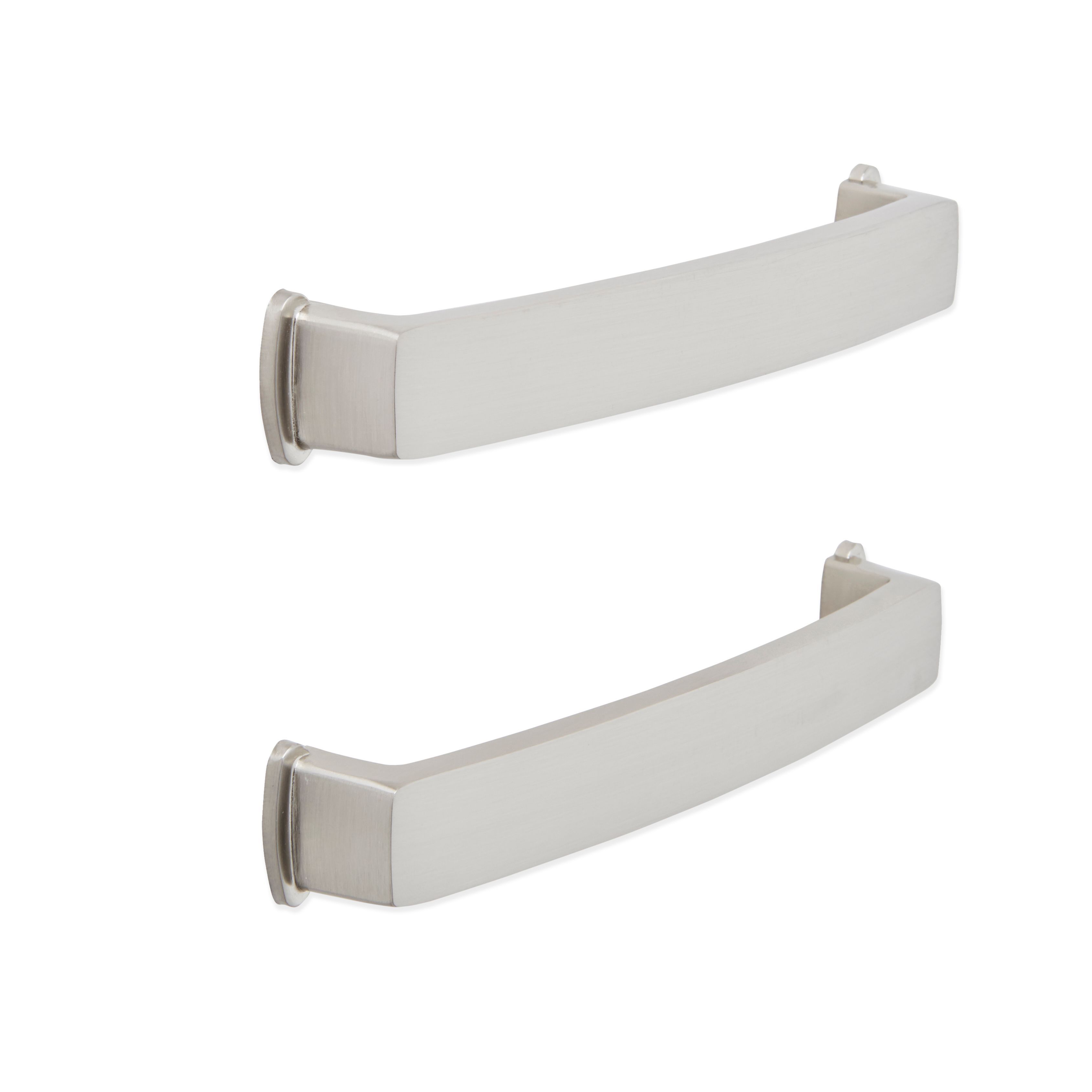 Cooke & Lewis Stainless Steel Effect Flat Cabinet Handle, Pack Of 2