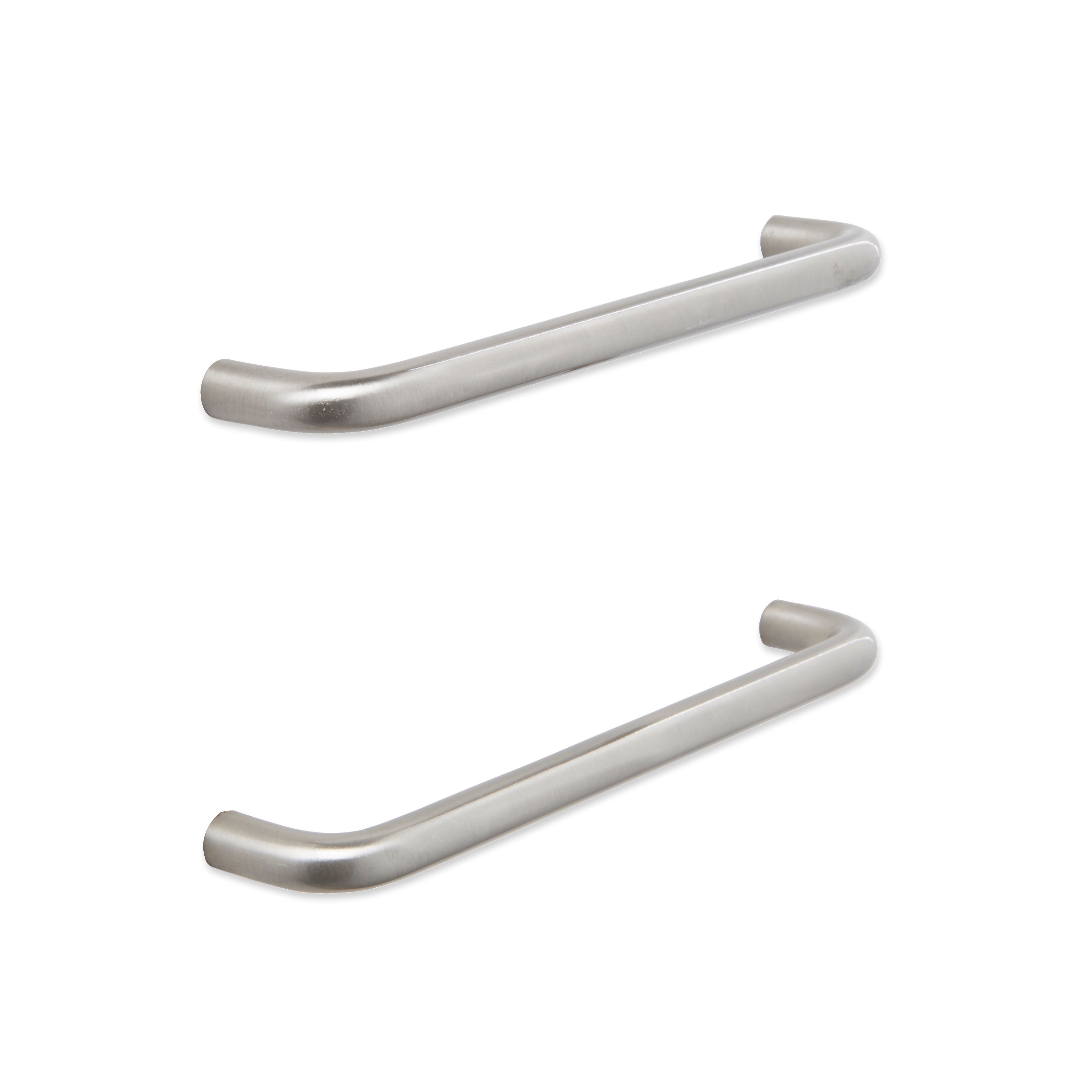 It Kitchens Brushed Nickel Effect D-Shaped Cabinet Handle, Pack Of 2