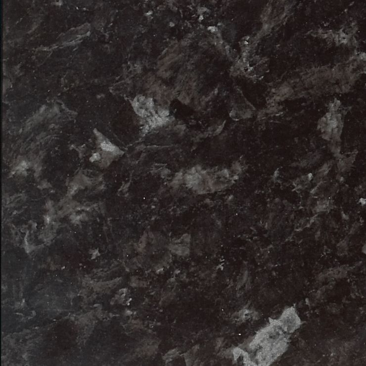 38 Ebony granite Black Stone effect Worktop Worktop, (L)3600mm