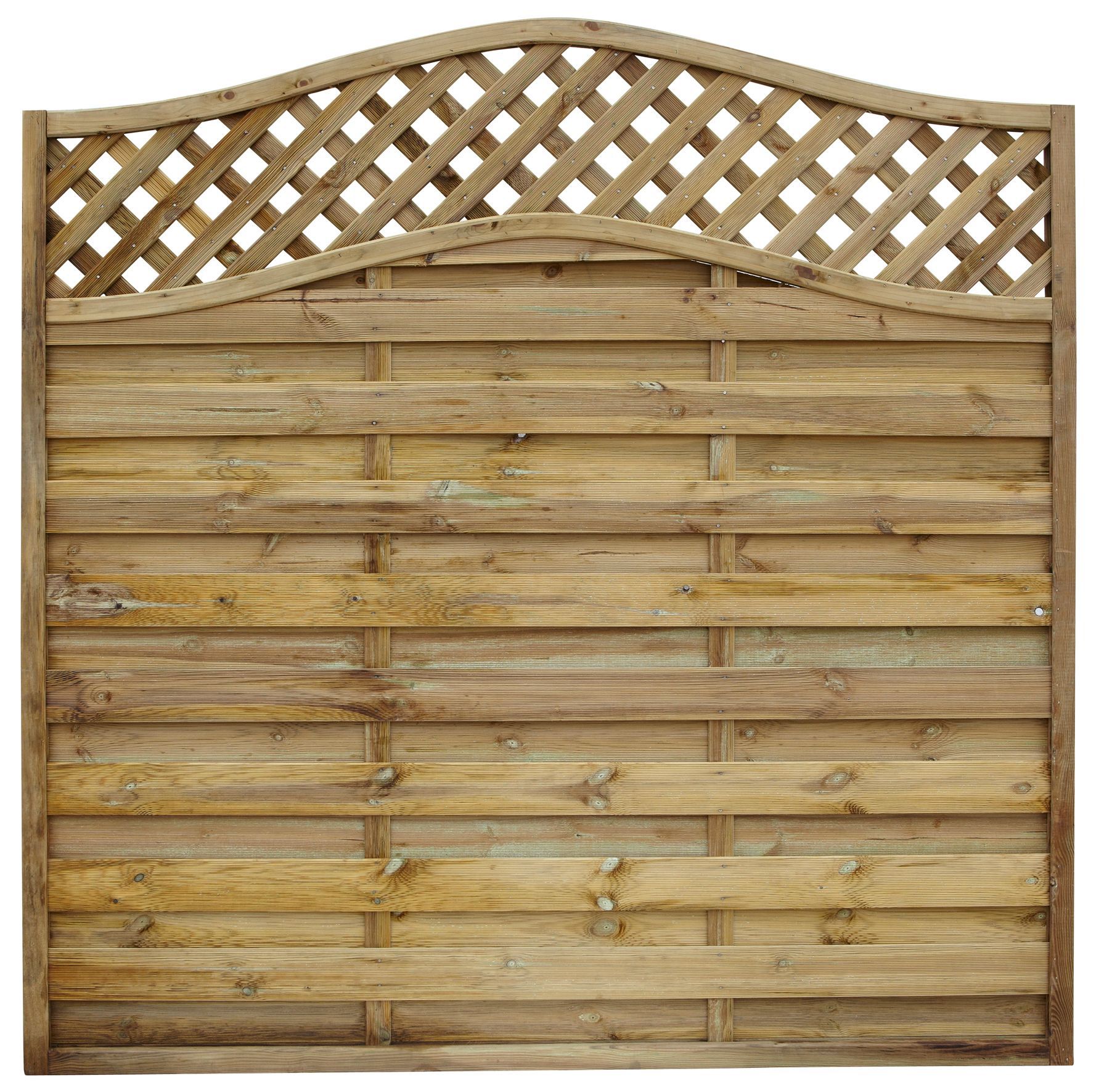 Grange Woodbury Premium Slatted Horizontal Grooved Slats Fence Panel (W)1.8 M (H)1.8M