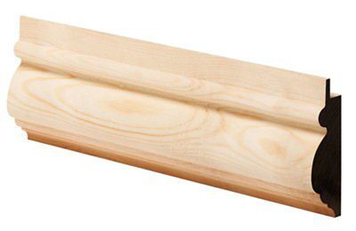 Geom Smooth Natural Pine Softwood Dado Rail (L)2.4M (W)58mm (T)20mm, Pack Of 4