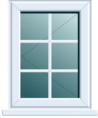 Clear Double Glazed White Pvcu Lh Window, (H)820mm (W)620mm