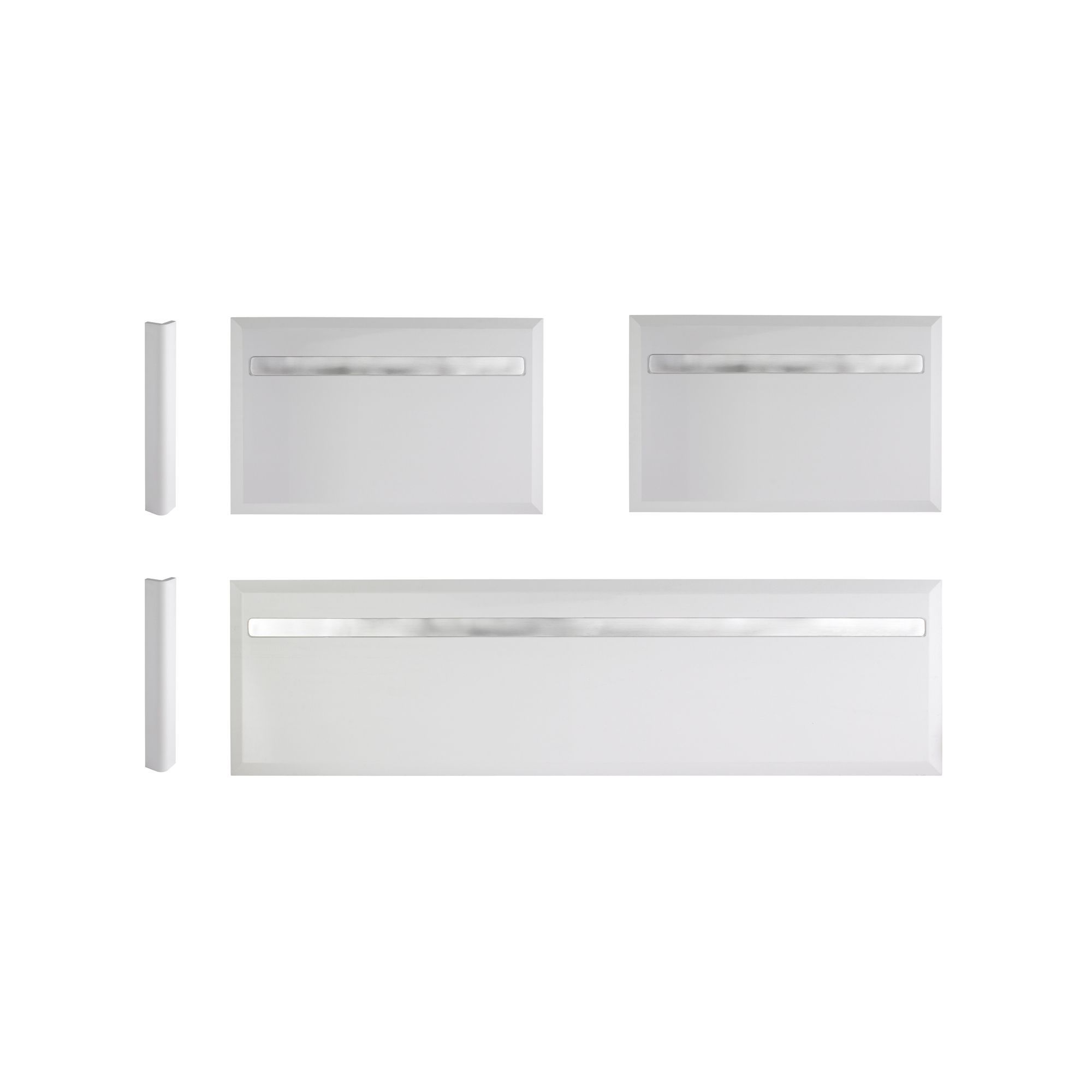 Cooke & Lewis White Bath Front Panel, 2 End Panels & 2 Corner Posts (W)650mm