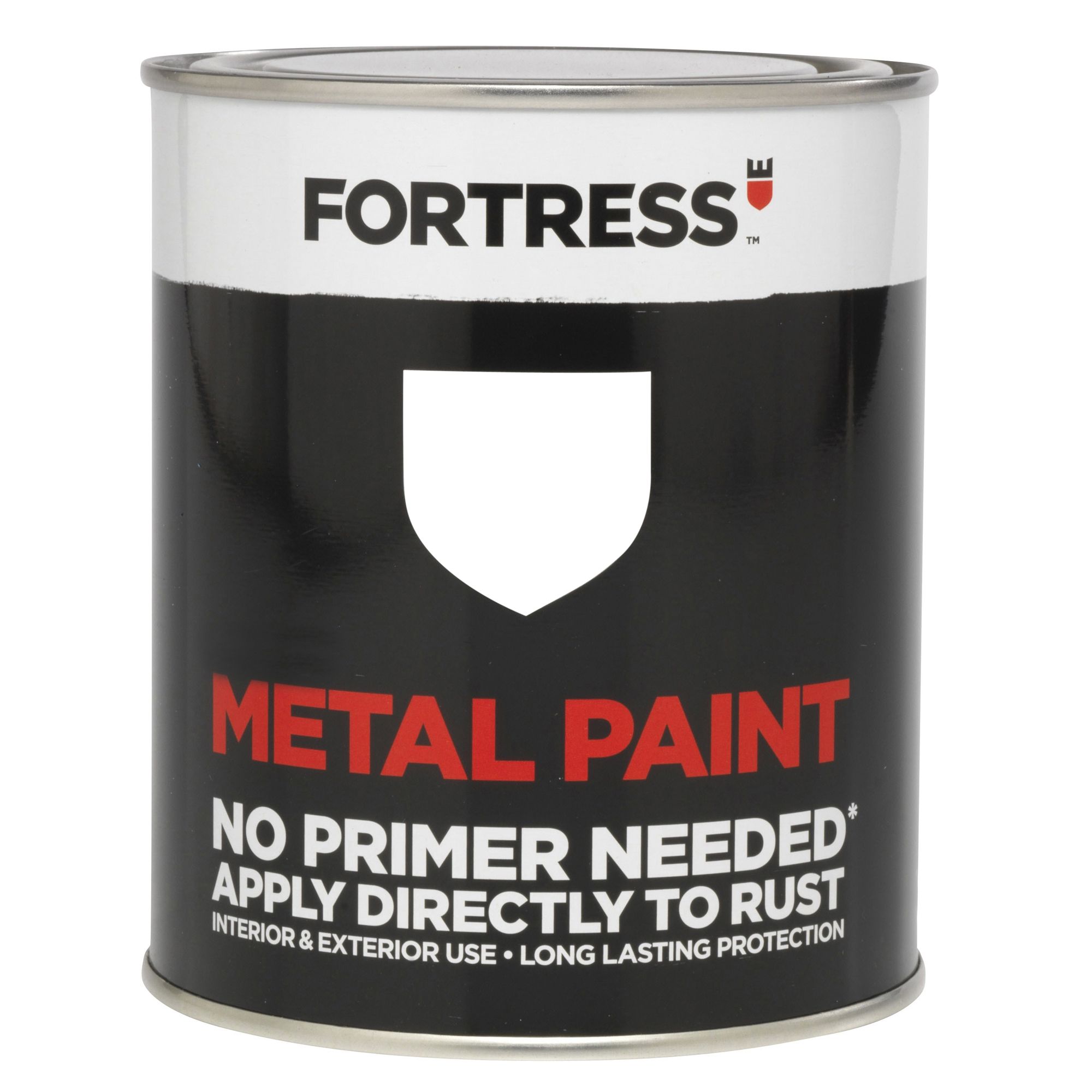 Fortress White Gloss Metal Paint, 0.75L