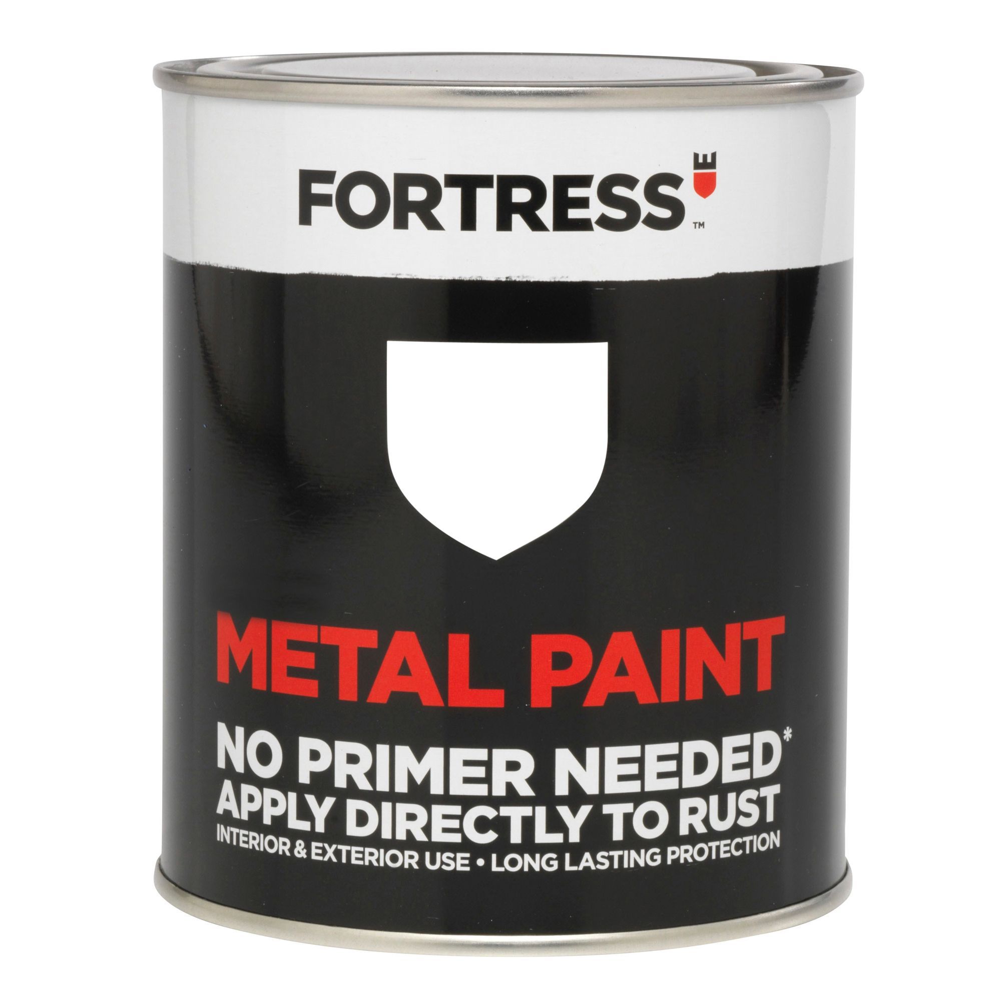 Fortress White Gloss Metal Paint, 0.25L