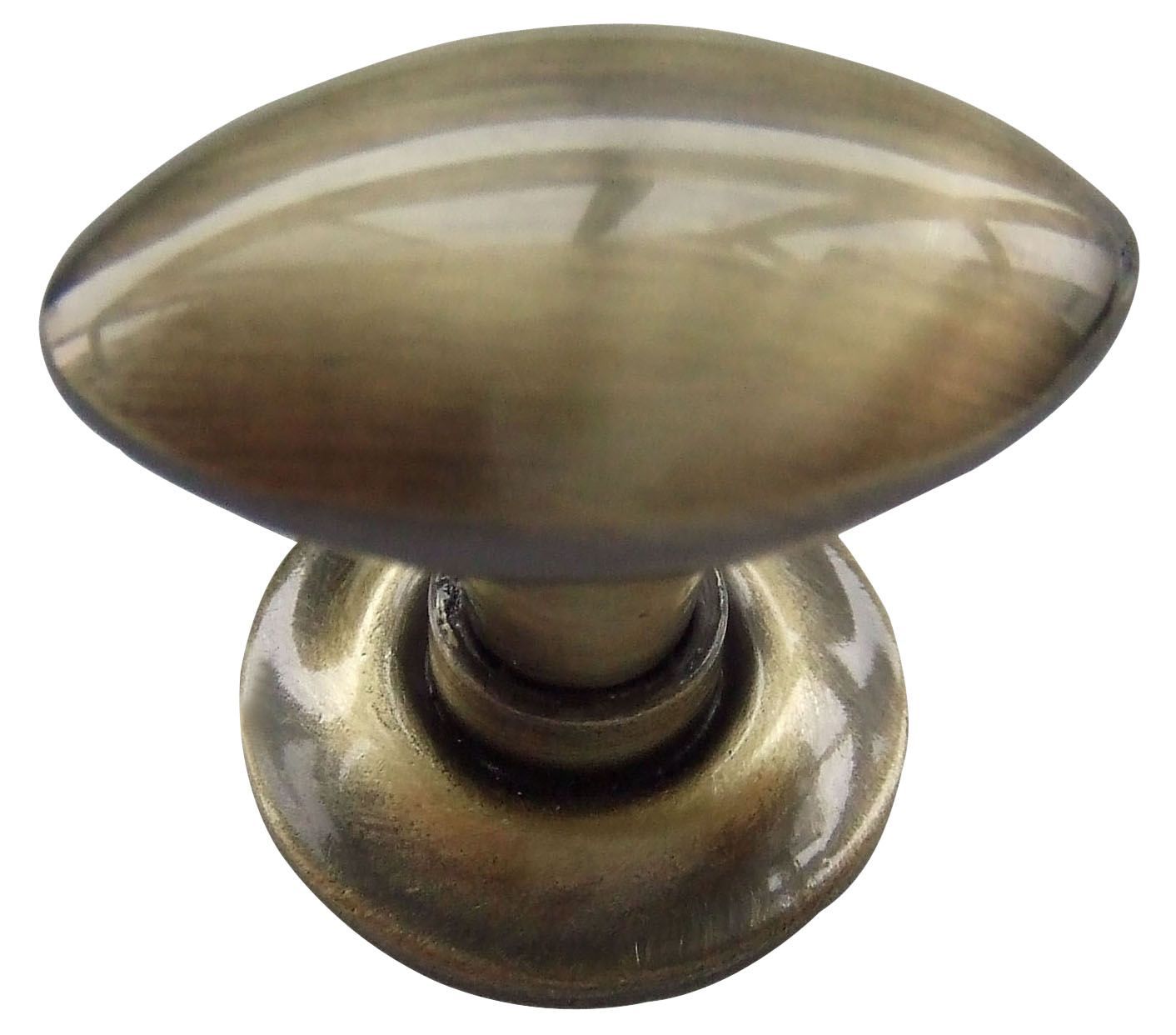 Brass Effect Zinc Alloy Oval Furniture Knob