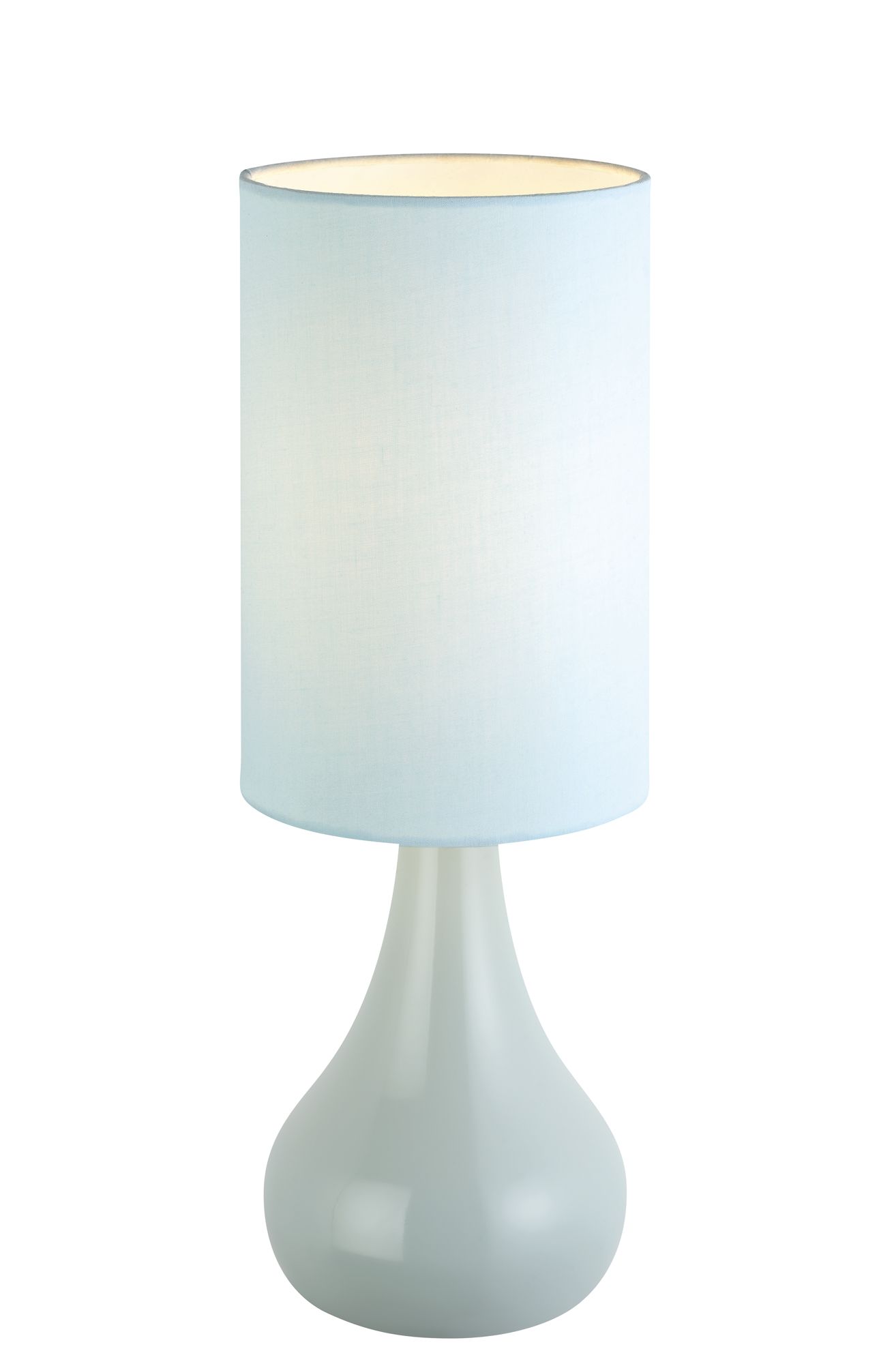 Colours Ariel Matt Duck egg Table lamp (H)370mm