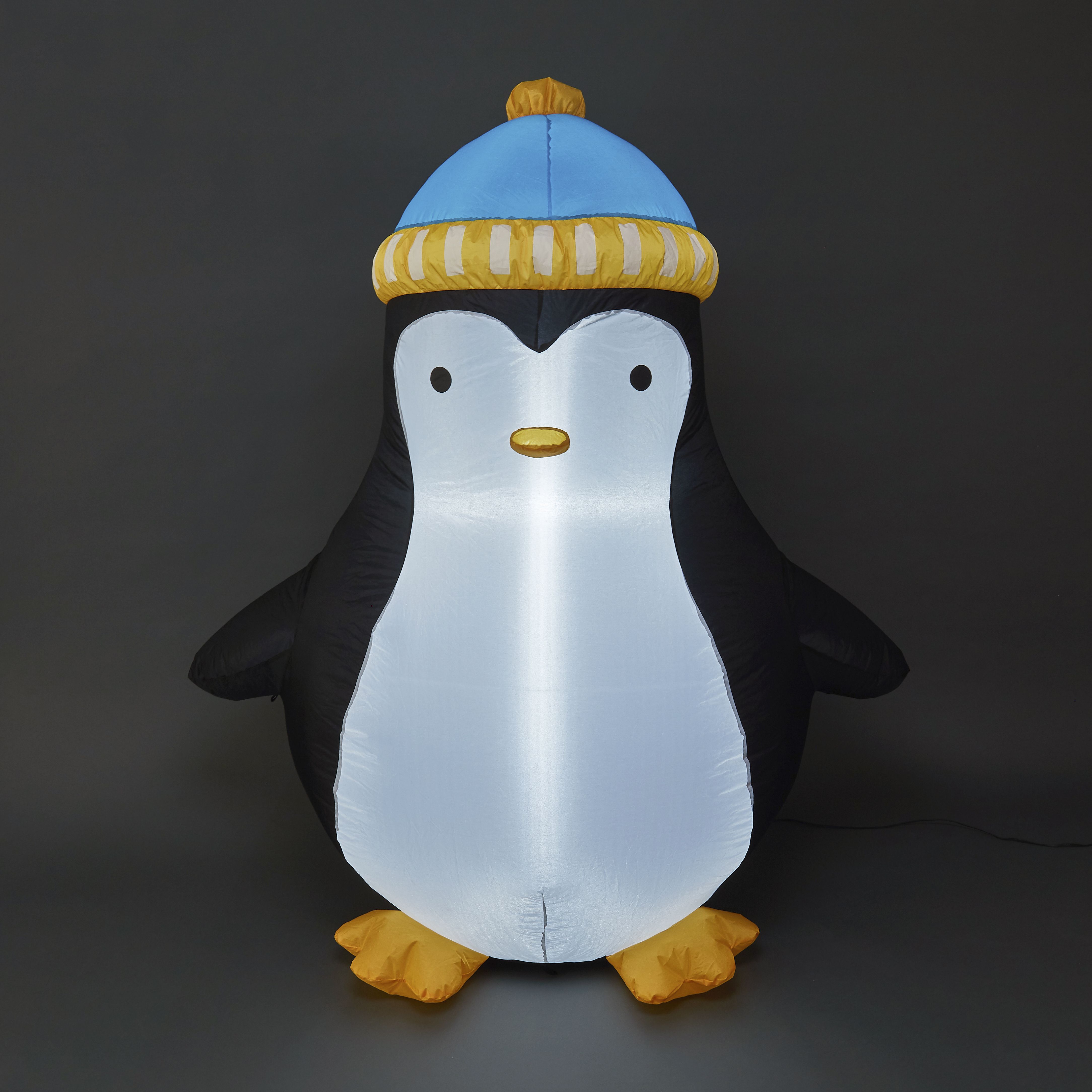 1.45m (H) LED Christmas inflatable Penguin DIY at B&Q