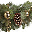 1.83m Pinecone & Bauble Gold effect Garland with Pine cones & baubles. Metal ends can be used to attach garland as required