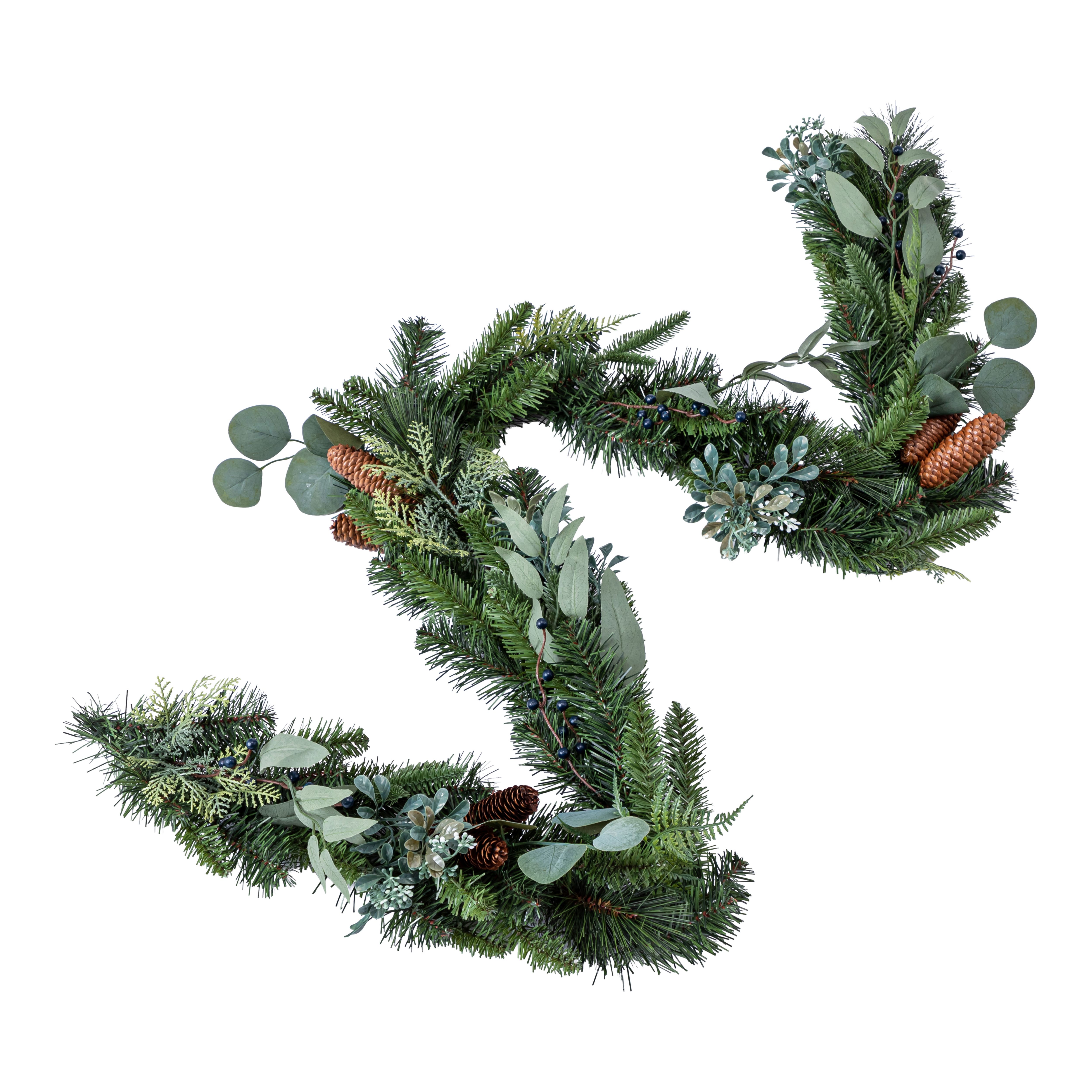 Open Box Green Cranberry Garland with 100 LEDs, Open Box
