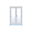 1 Lite Clear Glazed Pre-painted White Softwood Internal Patio Door set, (H)2017mm (W)1597mm