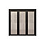 1 panel 1 Lite Frosted Glazed Shaker Black Pine Internal Folding Door set, (H)2060mm (W)1914mm