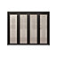 1 panel 1 Lite Frosted Glazed Shaker Black Pine Internal Folding Door set, (H)2060mm (W)2527mm