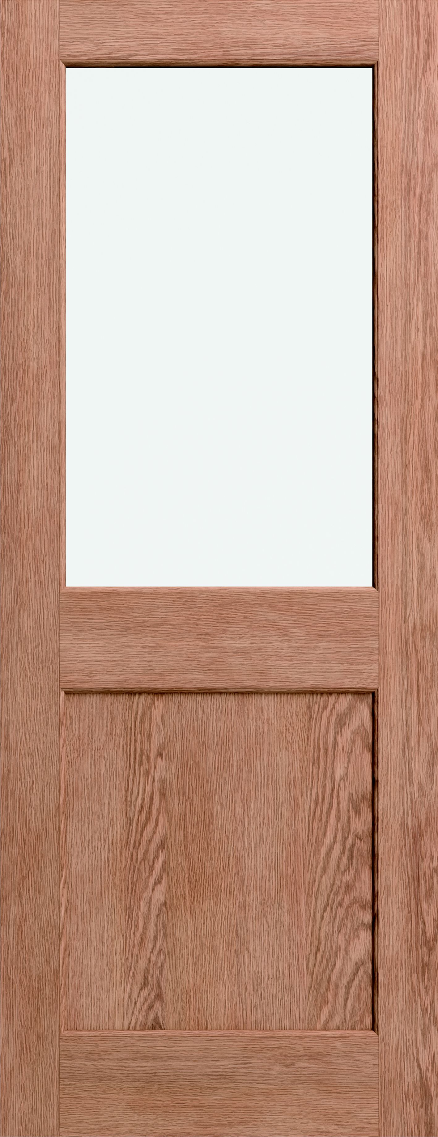 1 panel Clear Glazed Traditional White oak veneer Internal Glass & MDF Door, (H)1980mm (W)762mm (T)40mm