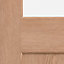 1 panel Clear Glazed Traditional White oak veneer Internal Glass & MDF Door, (H)1980mm (W)762mm (T)40mm