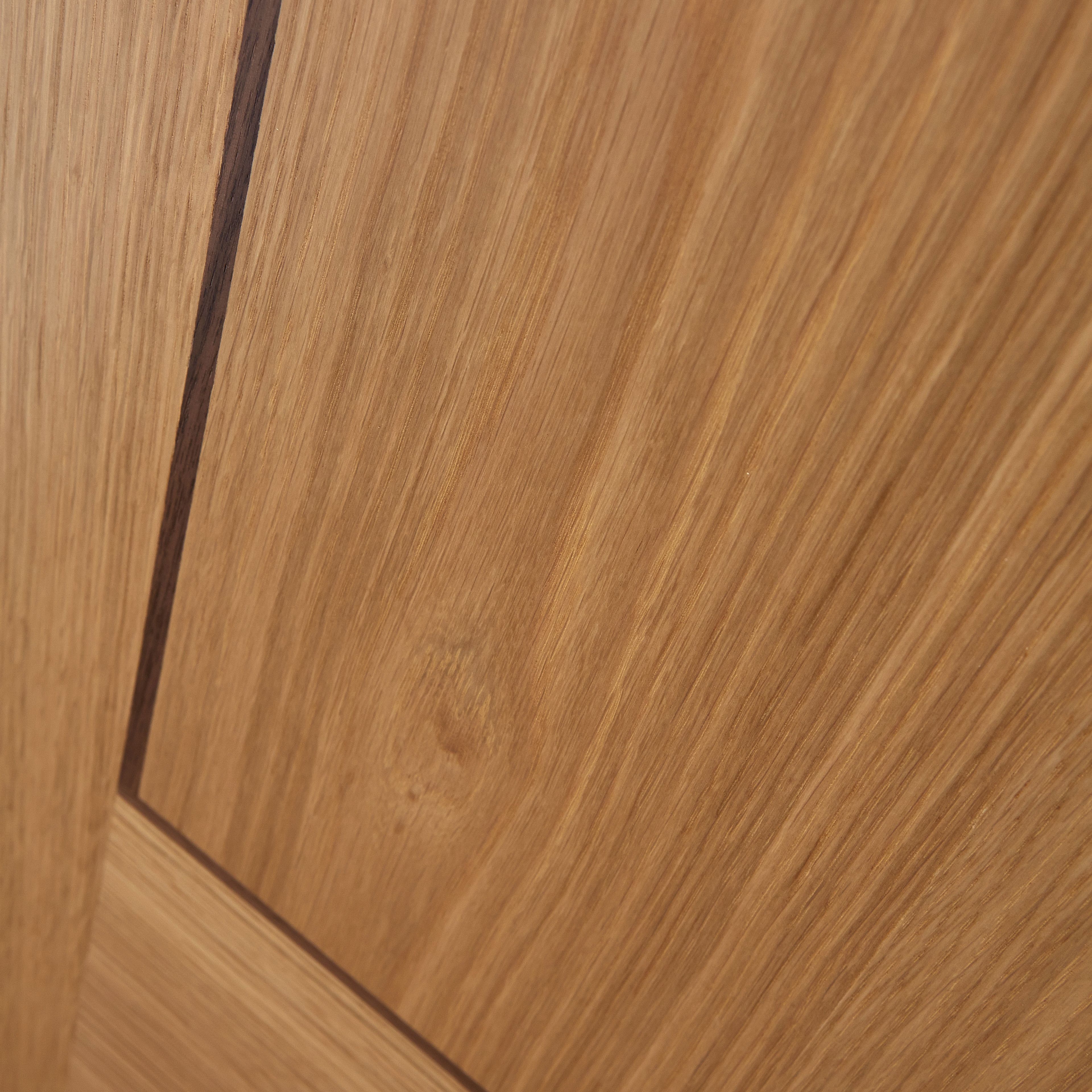 1 panel Flush Oak veneer Internal Door, (H)1981mm (W)686mm (T)35mm