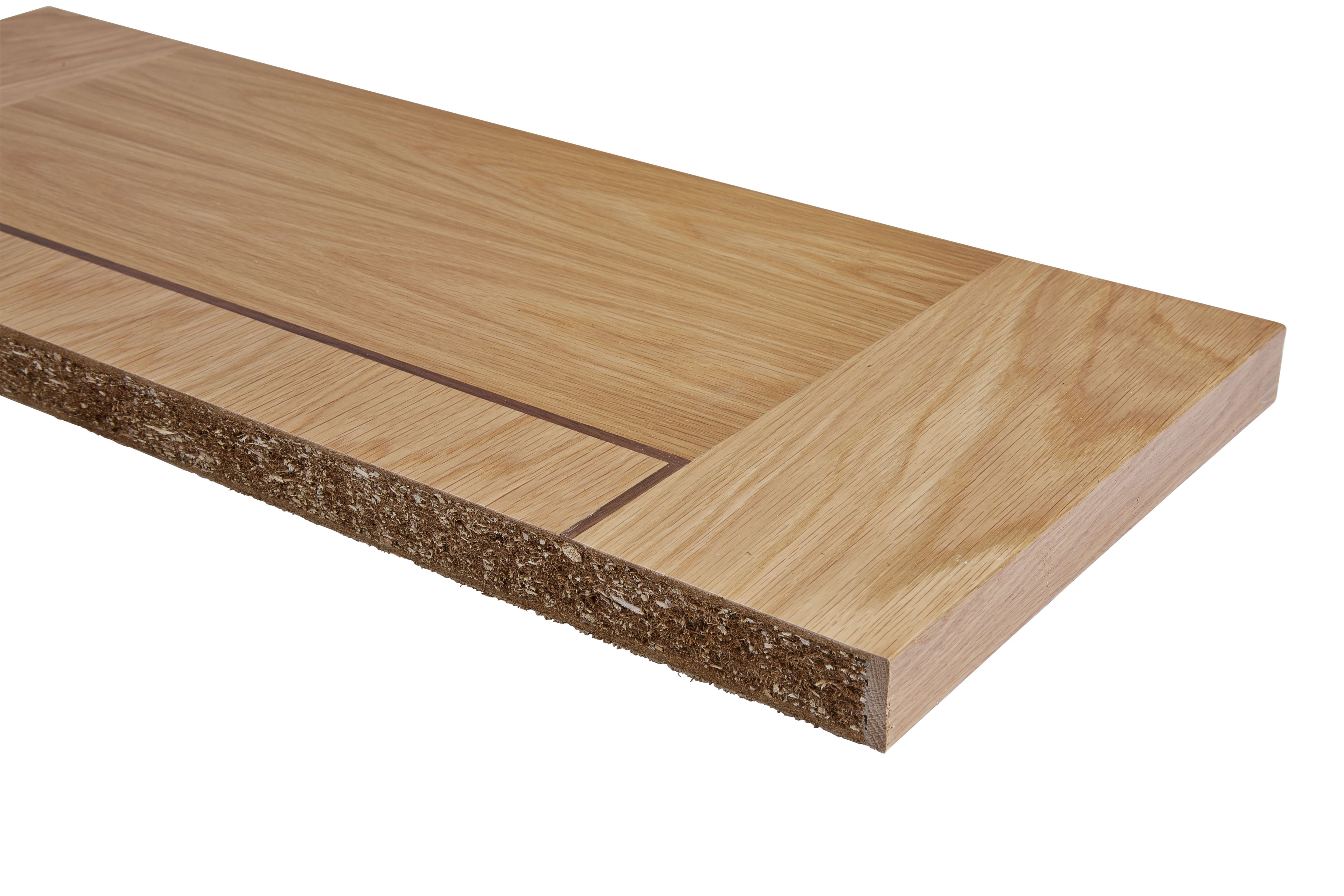 1 panel Flush Oak veneer Internal Door, (H)1981mm (W)686mm (T)35mm
