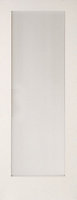 1 panel Frosted Glazed Shaker Primed White LH & RH Internal Door, (H)1981mm (W)762mm