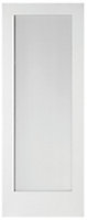 1 panel Frosted Glazed Shaker White Internal Door, (H)1981mm (W)610mm (T)35mm