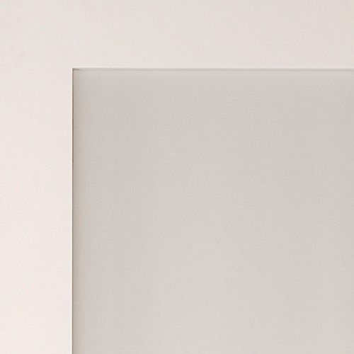 1 panel Frosted Glazed Shaker White Internal Door, (H)1981mm (W)838mm (T)35mm