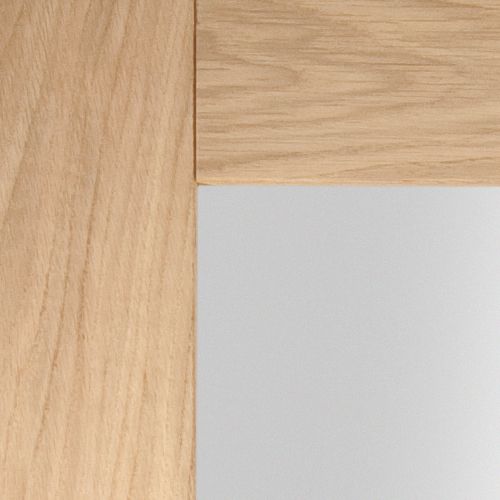 1 panel Glazed Shaker Oak veneer Internal Door, (H)1981mm (W)762mm (T)35mm