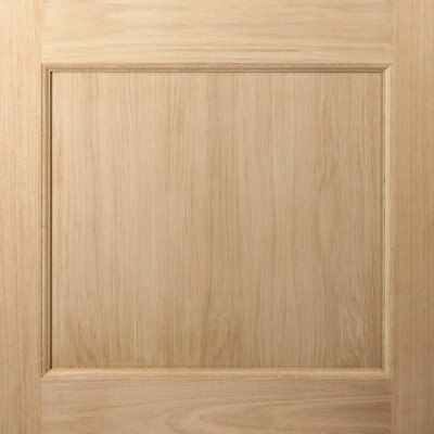 1 panel Obscure Glazed Oak veneer External Front/back door, (H)2032mm ...