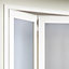 1 panel Obscure Glazed Shaker White MDF Internal Folding Door set, (H)1981mm (W)3050mm