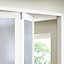1 panel Obscure Glazed Shaker White MDF Internal Folding Door set, (H)1981mm (W)3050mm