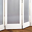 1 panel Obscure Glazed Shaker White MDF Internal Folding Door set, (H)1981mm (W)3660mm