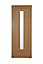 1 panel Patterned Glazed Flush Internal Door, (H)1981mm (W)686mm (T)35mm