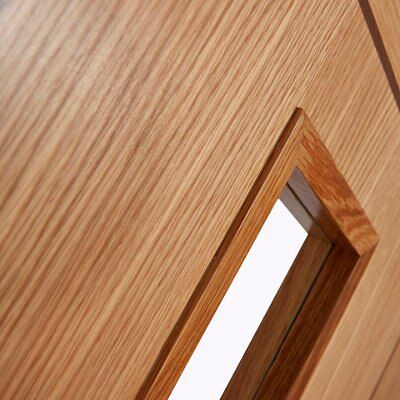1 panel Patterned Glazed Flush Internal Door, (H)1981mm (W)762mm (T)35mm